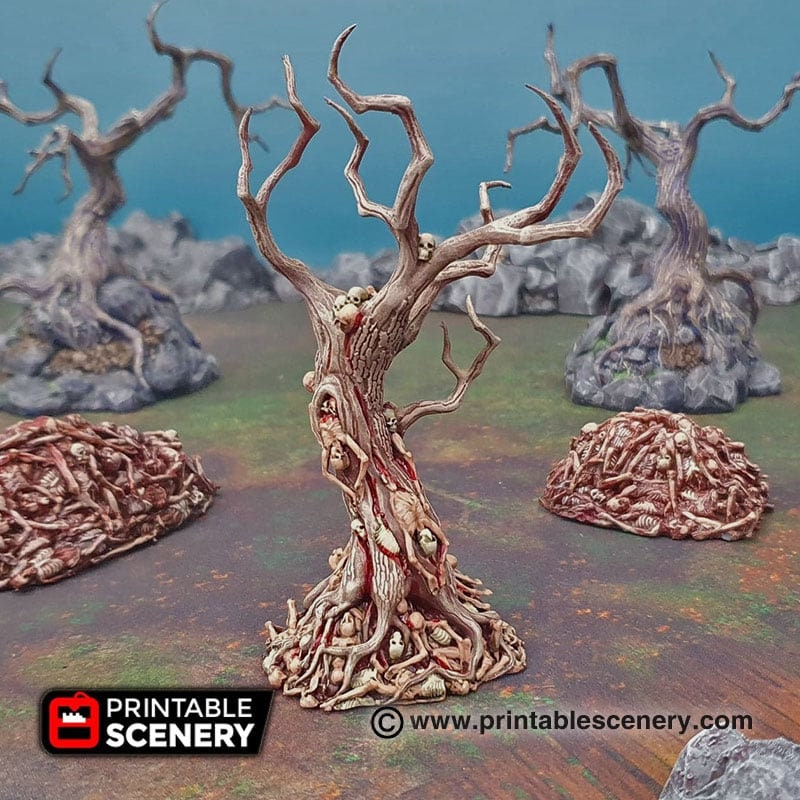 Blood Trees - Shadowfey Wilds, DnD 5E, Pathfinder 2E 15mm, 28mm, 32mm, wargaming terrain, scatter scenery, D&D, forest