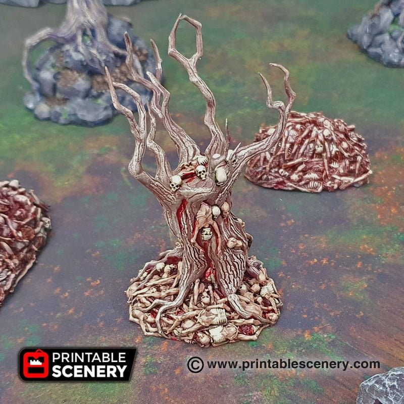 Blood Trees - Shadowfey Wilds, DnD 5E, Pathfinder 2E 15mm, 28mm, 32mm, wargaming terrain, scatter scenery, D&D, forest