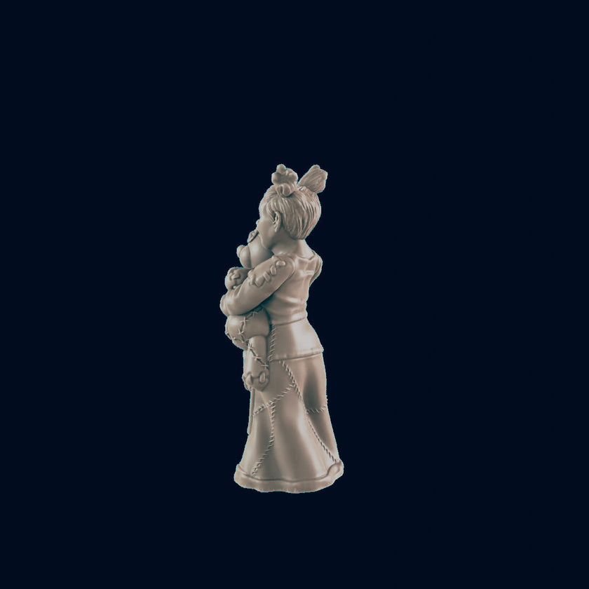 Evil Human Girl - EC3D | DnD | Child | Female | Villager | Peasant | 32mm | Pathfinder | commoner | TTRPG | Wargaming | Bully