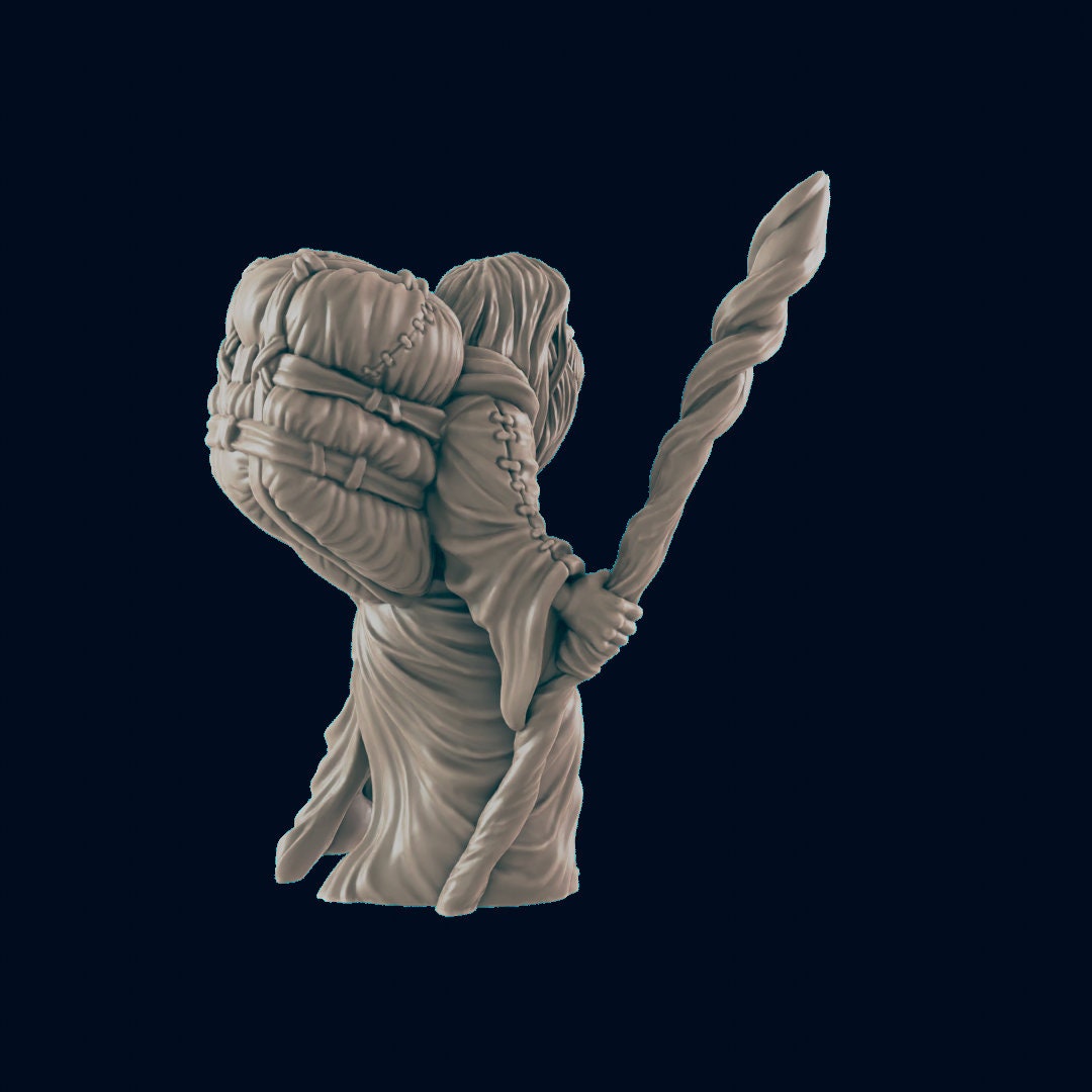 Human Old Traveler - EC3D | DnD | Male | Villager | Druid | Elderly | Guard | 32mm | Pathfinder | commoner | TTRPG | Wargaming |