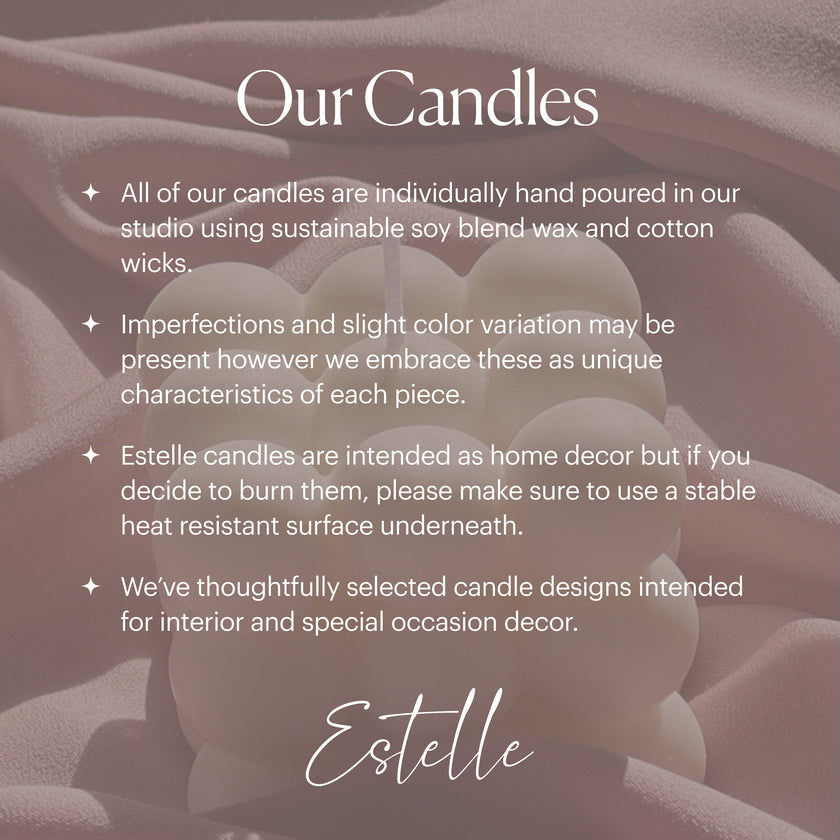Handmade Rose Flower Candle | Vegan Soy Pillar Candle