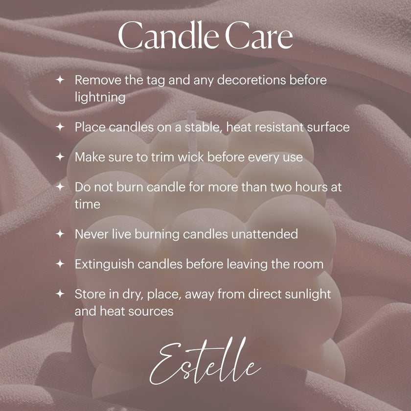 Large Ribbed Hexagon Candle: Handmade Soy Wax Pillar
