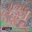 Forest Cart Tracks 12pc - Shadowfey Wilds, DnD 5E, Pathfinder 2E 15mm, 28mm, 32mm, wargaming terrain, scatter scenery, D&D