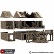 Ruined Black Rock Barracks - King and Country, DnD, Pathfinder, 15mm, 28mm, 32mm, wargaming terrain, scatter scenery D&D medieval