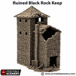 Ruined Black Rock Keep - King and Country, DnD, Pathfinder, 15mm, 28mm, 32mm, wargaming terrain, scatter scenery D&D medieval