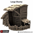 Large Shanty - King and Country, DnD, Pathfinder, 15mm, 28mm, 32mm, wargaming terrain, scatter scenery D&D medieval