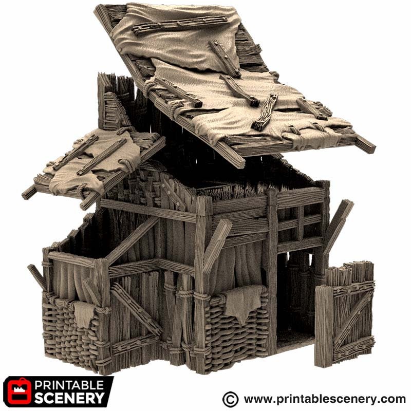 Medium Shanty - King and Country, DnD, Pathfinder, 15mm, 28mm, 32mm, wargaming terrain, scatter scenery D&D medieval