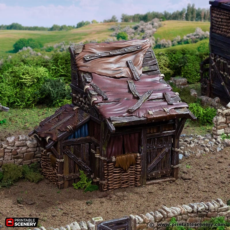 Medium Shanty - King and Country, DnD, Pathfinder, 15mm, 28mm, 32mm, wargaming terrain, scatter scenery D&D medieval