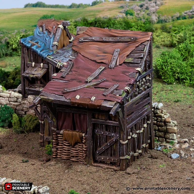 Medium Shanty - King and Country, DnD, Pathfinder, 15mm, 28mm, 32mm, wargaming terrain, scatter scenery D&D medieval