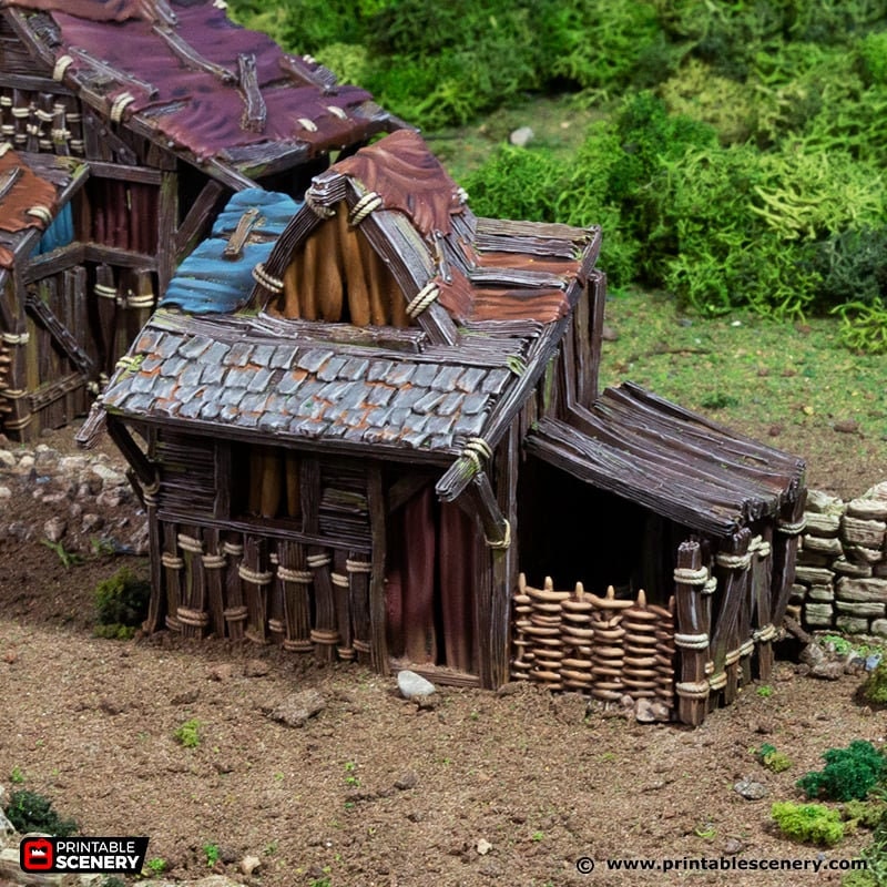 Small Shanty - King and Country, DnD, Pathfinder, 15mm, 28mm, 32mm, wargaming terrain, scatter scenery D&D medieval