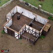 Medieval Country Stables - King and Country, DnD, Pathfinder, 15mm, 28mm, 32mm, wargaming terrain, catter scenery D&D village
