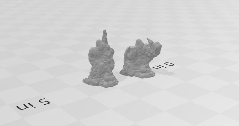 Frozen Dwarf and Human - Winds of Wintertide - Heroes Hoard | DnD | Tabletop Terrain | Scatter Scenery | Pathfinder | Wargaming