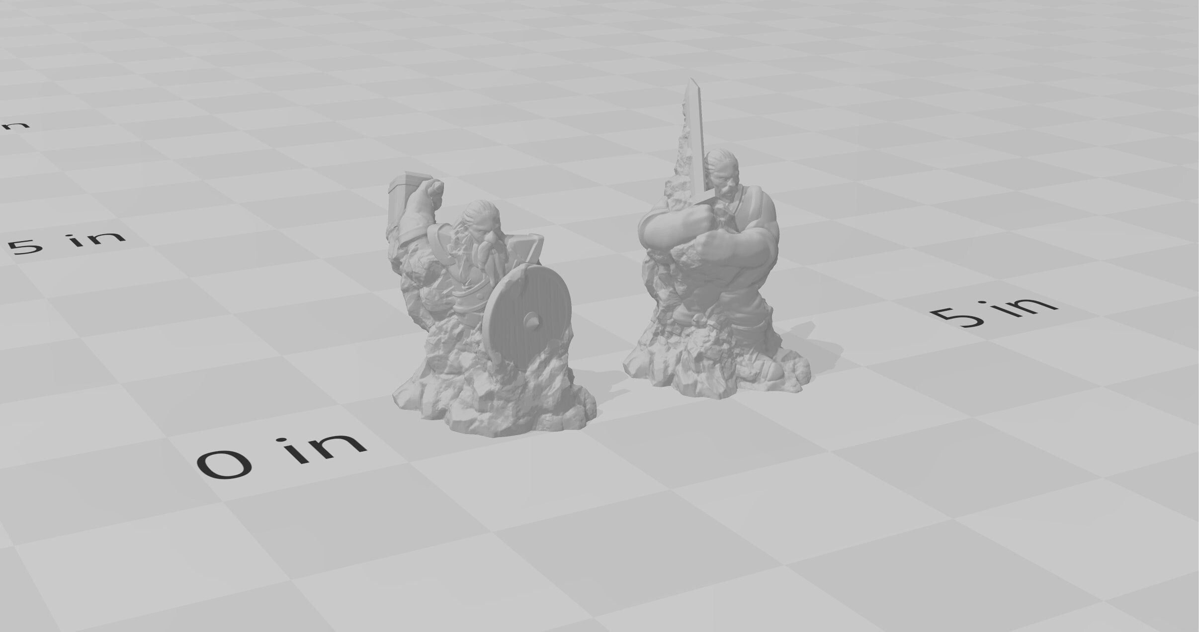 Frozen Dwarf and Human - Winds of Wintertide - Heroes Hoard | DnD | Tabletop Terrain | Scatter Scenery | Pathfinder | Wargaming
