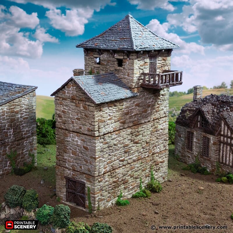 Black Rock Keep - King and Country, DnD, Pathfinder, 15mm, 28mm, 32mm, wargaming terrain, scatter scenery D&D medieval