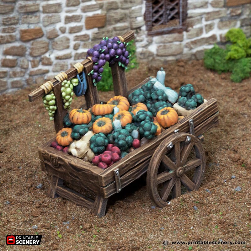 The Grocer - King and Country, DnD 5E, Pathfinder 2E 15mm, 28mm, 32mm, wargaming terrain, scatter scenery, D&D village town