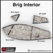 The Brig - The Lost Ships, DnD 5E, Pathfinder 2E 15mm, 28mm, 32mm, wargaming terrain, scatter scenery, D&D age of sail, pirate
