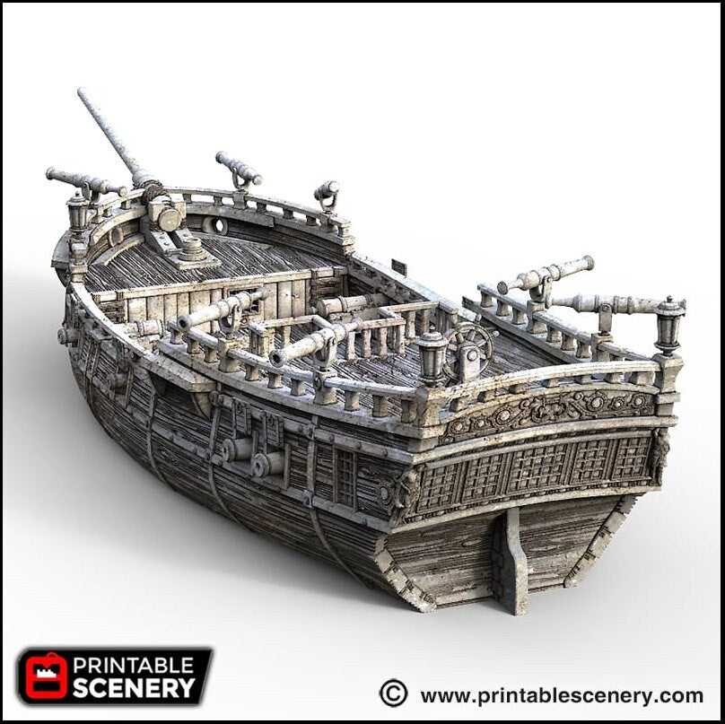 The Brig - The Lost Ships, DnD 5E, Pathfinder 2E 15mm, 28mm, 32mm, wargaming terrain, scatter scenery, D&D age of sail, pirate