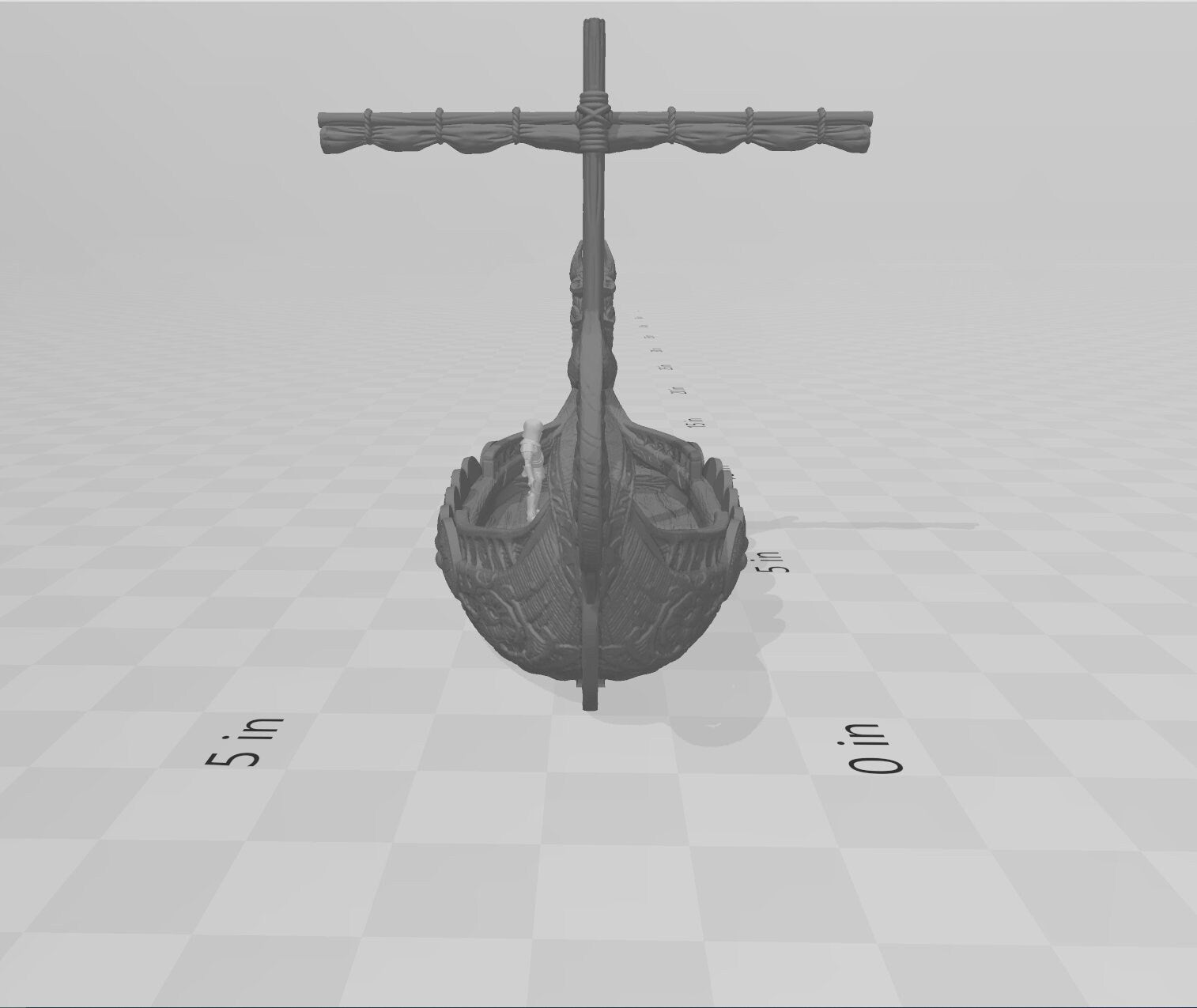 The Longship - Wilds of Wintertide - Heroes Hoard, DnD, Tabletop Terrain, Scatter Scenery, boat, ship, 32mm 28mm | Pathfinder 2E