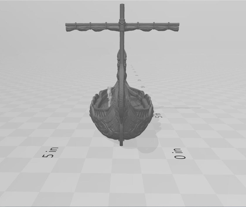 The Longship - Wilds of Wintertide - Heroes Hoard, DnD, Tabletop Terrain, Scatter Scenery, boat, ship, 32mm 28mm | Pathfinder 2E
