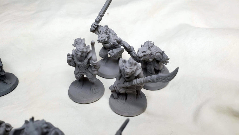 dnd essential Monster Mini Pack 2 - 22 Miniatures! - EC3D, Pathfinder 2E, Kobold, Orc, Gnoll, Bandit, Goblin | 32mm | TTRPG | Wargaming