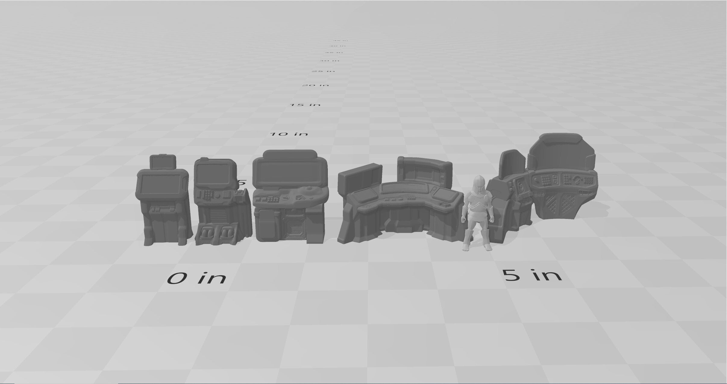 Terminals and Computers - Ignis Quadrant - EC3D, Infinity, Legion, Sci-fi, Cyberpunk, tabletop terrain, Scatter Scenery