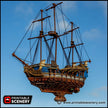 Flying Frigate - The Lost Ships, DnD 5E, Pathfinder 2E 15mm 28mm 32mm, wargaming terrain, scatter scenery, D&D age of sail pirate