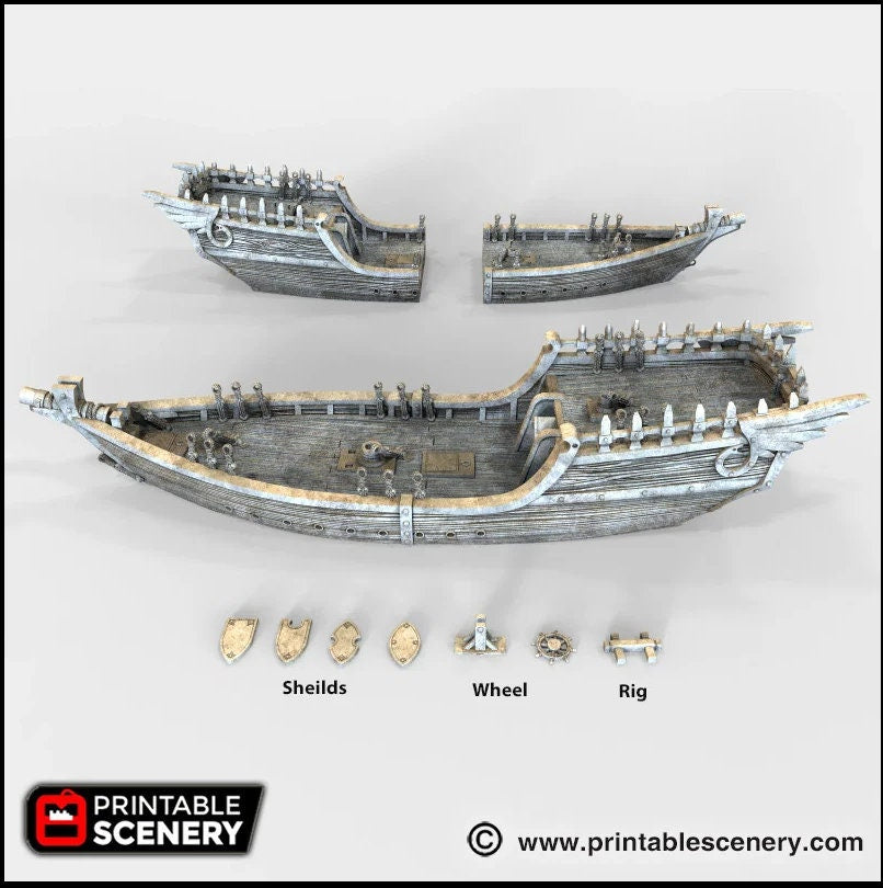 Dhow - The Lost Ships, DnD 5E, Pathfinder 2E 15mm 28mm 32mm, wargaming terrain, scatter scenery, D&D age of sail pirate