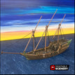 Dhow - The Lost Ships, DnD 5E, Pathfinder 2E 15mm 28mm 32mm, wargaming terrain, scatter scenery, D&D age of sail pirate