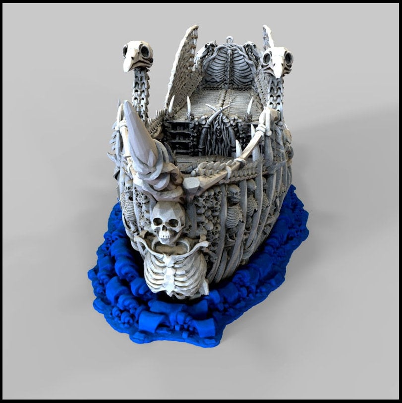 The Undead Fluyt - The Lost Ships, DnD 5E, Pathfinder 2E 15mm 28mm 32mm, wargaming terrain, scatter scenery D&D age of sail pirate