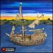 The Undead Fluyt - The Lost Ships, DnD 5E, Pathfinder 2E 15mm 28mm 32mm, wargaming terrain, scatter scenery D&D age of sail pirate