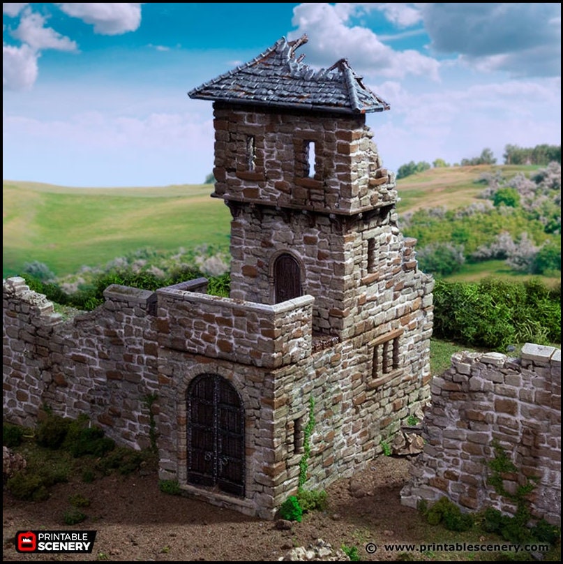 Ruined Kings Gate - King and Country, DnD, Pathfinder, 15mm, 28mm, 32mm, wargaming terrain, scatter scenery D&D medieval