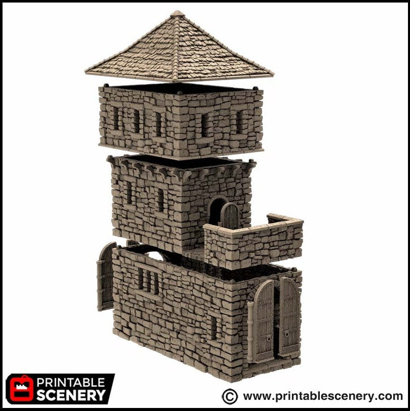 King's Gate - King and Country, DnD, Pathfinder, 15mm, 28mm, 32mm, wargaming terrain, scatter scenery D&D medieval castle