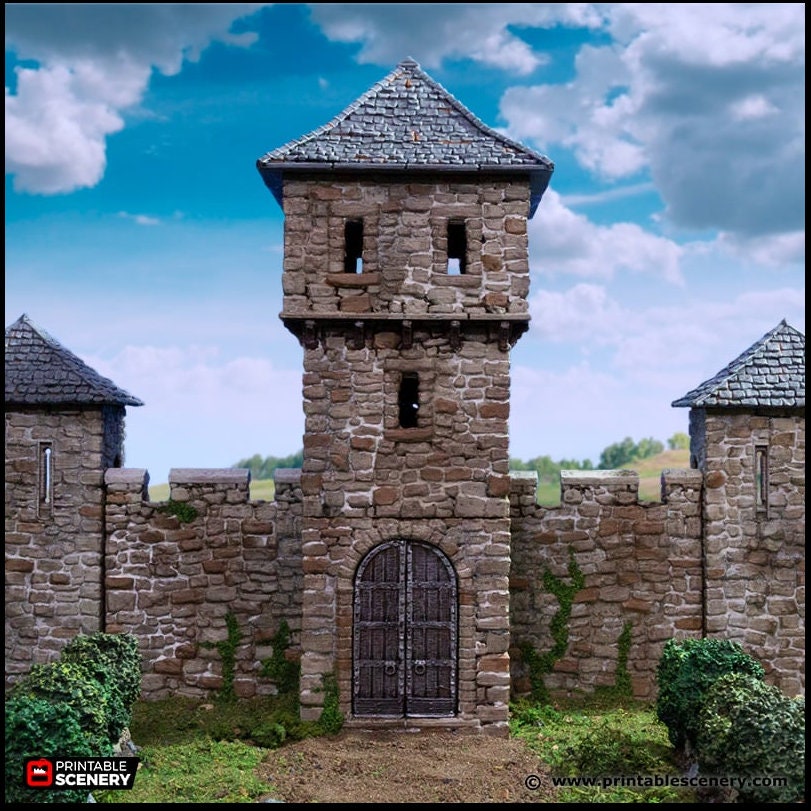 King's Gate - King and Country, DnD, Pathfinder, 15mm, 28mm, 32mm, wargaming terrain, scatter scenery D&D medieval castle