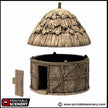 Small Round House - King and Country, DnD, Pathfinder, 15mm, 28mm, 32mm, wargaming terrain, scatter scenery D&D medieval