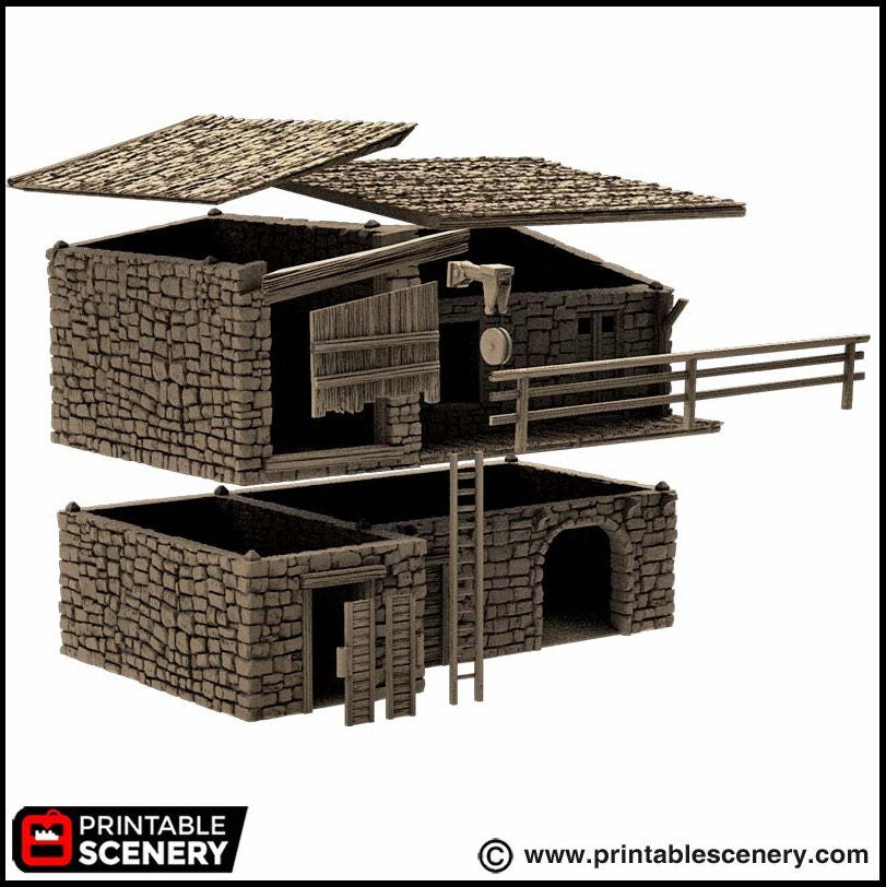 King Stables - King and Country, DnD, Pathfinder, 15mm, 28mm, 32mm, wargaming terrain, scatter scenery D&D medieval