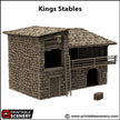 King Stables - King and Country, DnD, Pathfinder, 15mm, 28mm, 32mm, wargaming terrain, scatter scenery D&D medieval