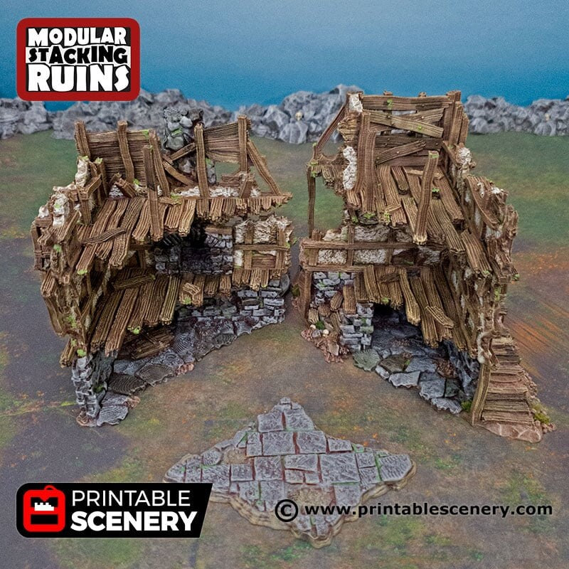 Mayor's Townhouse - Shadowfey Ruins, DnD, Pathfinder 15mm, 28mm, 32mm, wargaming scenery, bolt action, tabletop terrain, building
