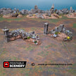 Hallowed Graveyard Walls - Shadowfey Ruins, DnD, Pathfinder 15mm, 28mm, 32mm, wargaming scenery, tabletop terrain, building