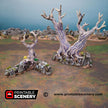 Hallowed Graveyard Walls - Shadowfey Ruins, DnD, Pathfinder 15mm, 28mm, 32mm, wargaming scenery, tabletop terrain, building