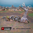 Hallowed Graveyard Walls - Shadowfey Ruins, DnD, Pathfinder 15mm, 28mm, 32mm, wargaming scenery, tabletop terrain, building