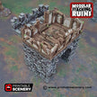 Ruined Gatehouse Entrance Gate - Shadowfey Ruins, DnD, Pathfinder 15mm, 28mm, 32mm, wargaming scenery, tabletop terrain, building