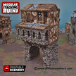 Ruined Gatehouse Entrance Gate - Shadowfey Ruins, DnD, Pathfinder 15mm, 28mm, 32mm, wargaming scenery, tabletop terrain, building