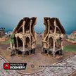 Ruined Nave and Chancel - Shadowfey Ruins, DnD, Pathfinder 15mm, 28mm, 32mm, wargaming terrain, Church, Cathedral, Ruins