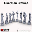 Guardian Statues - Shadowfey Ruins, DnD, Pathfinder, 15mm, 28mm, 32mm, wargaming terrain, scatter, sculpture, D&D, scenery