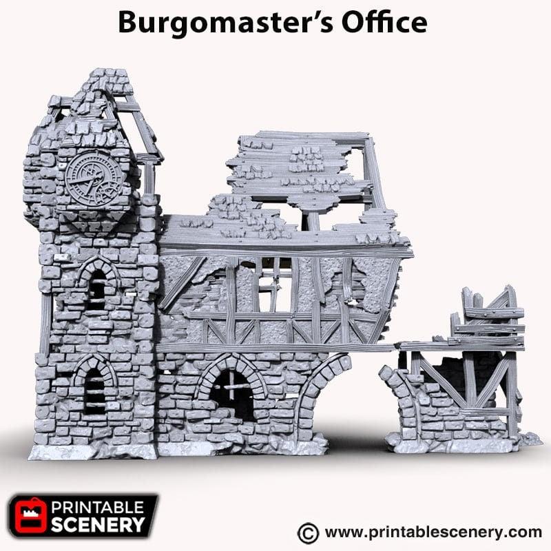 Burgomaster’s Office - Shadowfey Ruins, DnD, Pathfinder 15mm, 28mm, 32mm, wargaming terrain, modular building, D&D bolt action