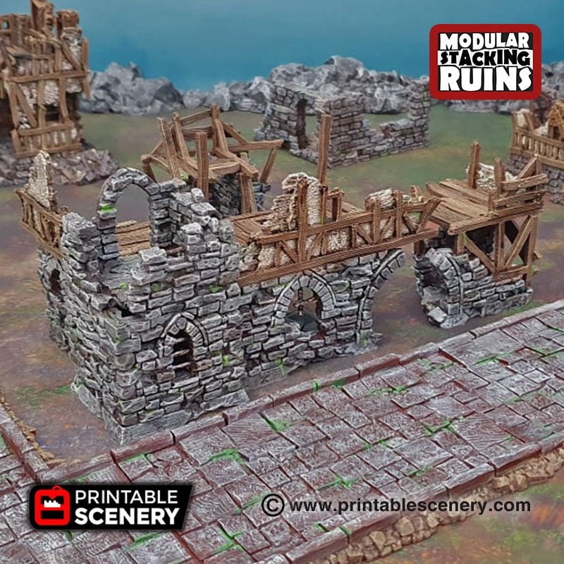 Burgomaster’s Office - Shadowfey Ruins, DnD, Pathfinder 15mm, 28mm, 32mm, wargaming terrain, modular building, D&D bolt action