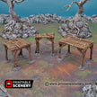 Scaffolding and Support Columns - Shadowfey Ruins, DnD, Pathfinder, 15mm, 28mm, 32mm, wargaming terrain, scatter, D&D, scenery