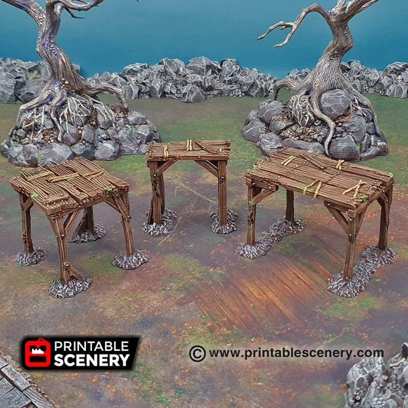 Scaffolding and Support Columns - Shadowfey Ruins, DnD, Pathfinder, 15mm, 28mm, 32mm, wargaming terrain, scatter, D&D, scenery