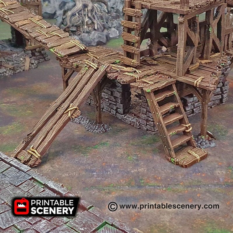Gangways, Stairs and Ladders - Shadowfey Ruins, DnD, Pathfinder, 15mm, 28mm, 32mm, wargaming terrain, scatter, D&D, scenery
