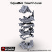 Squatter Townhouse - Shadowfey Ruins, DnD, Pathfinder 15mm, 28mm, 32mm, wargaming terrain, modular building, D&D bolt action